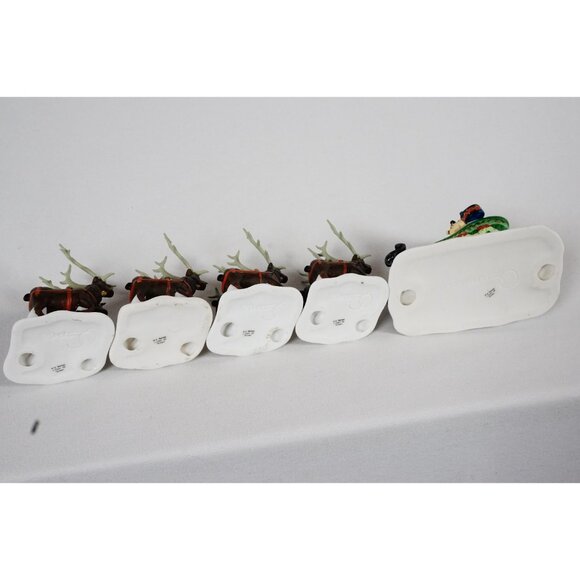Department 56 Sleigh & Eight Tiny Reindeer Heritage Village 56111 Original Box - Picture 9 of 11